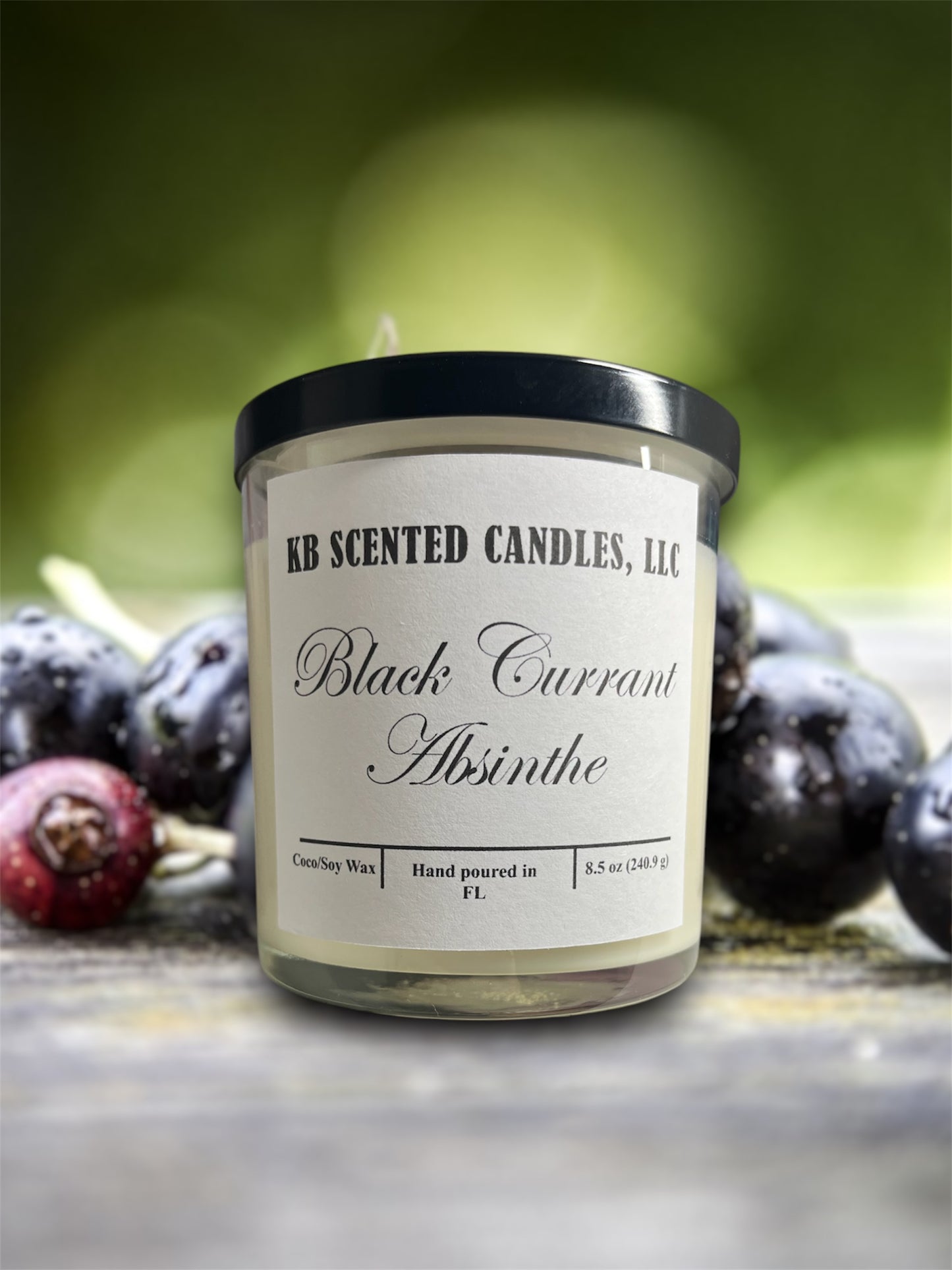 8.5oz Black Currant Absinthe candle