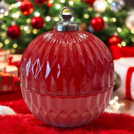 Holiday ornament candle
