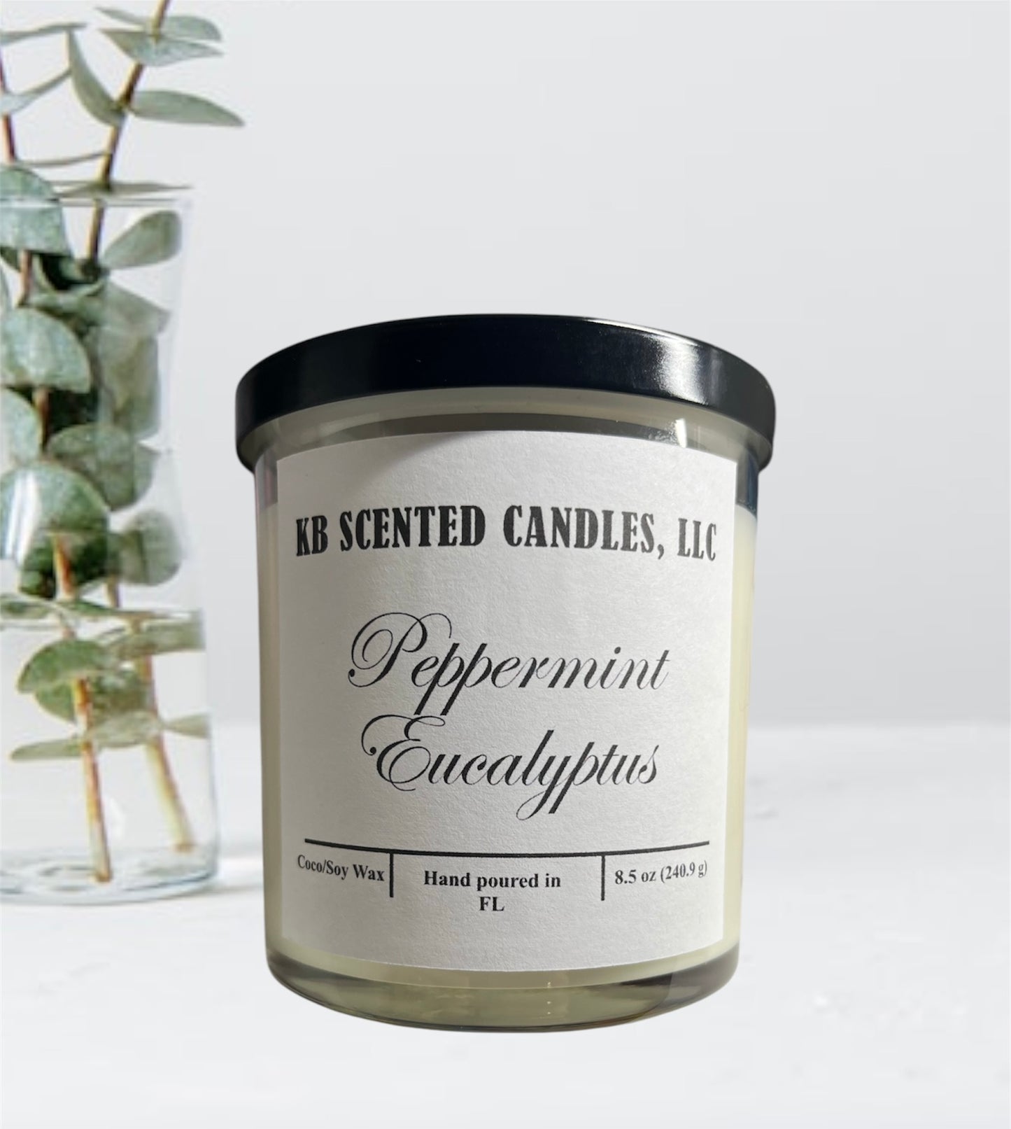 8.5oz Peppermint Eucalyptus candle