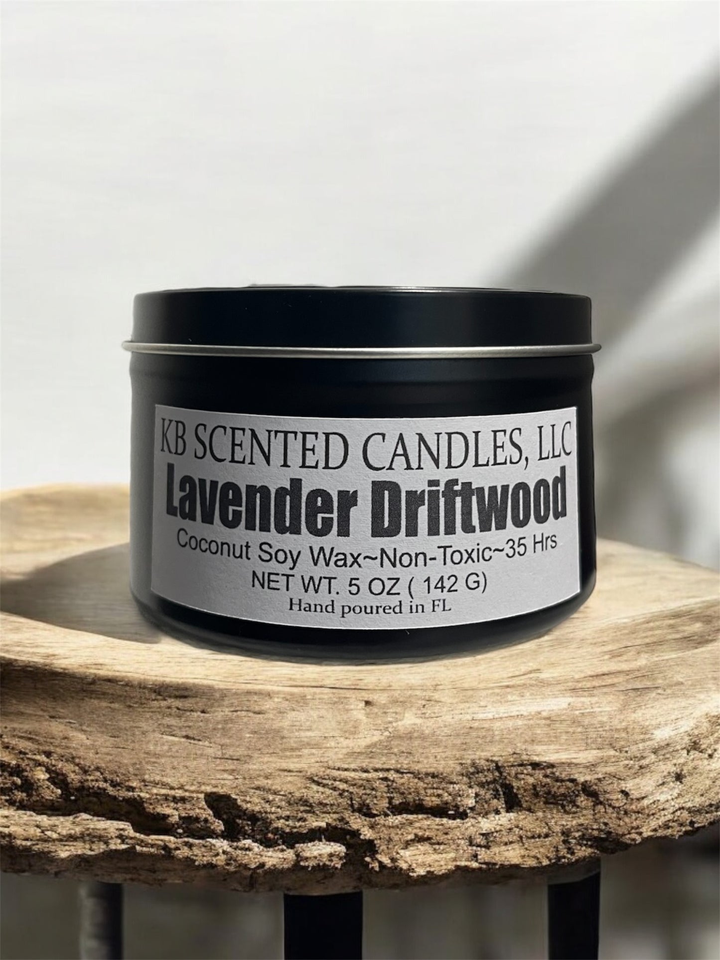 5oz Lavender Driftwood scented candle