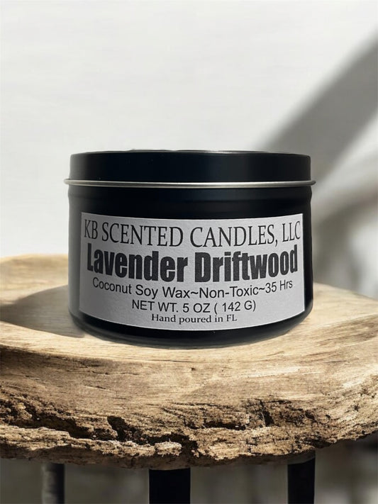 5oz Lavender Driftwood scented candle