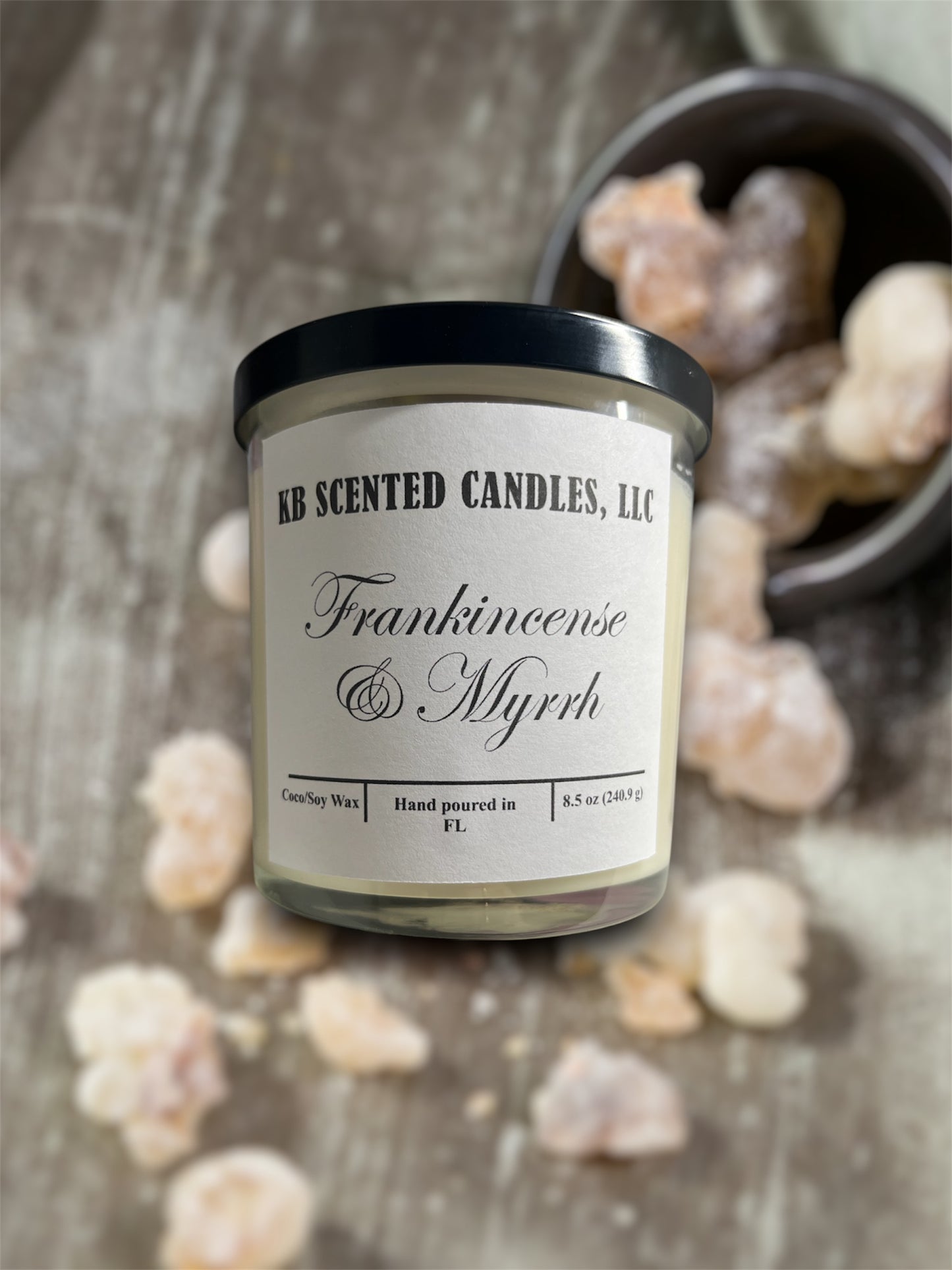 8.5oz Frankincense and Myrrh candle