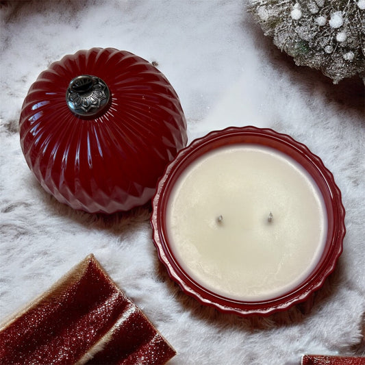 Holiday ornament candle