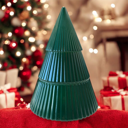 Holiday tree ornament candle
