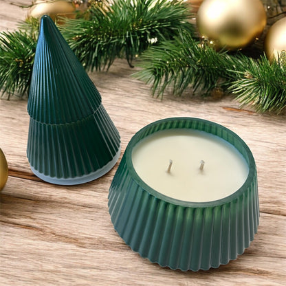 Holiday tree ornament candle